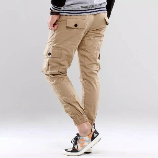 Mens Cargo Joggers - Cargo Joggers - กางเกง PDL - สีมอคค่า