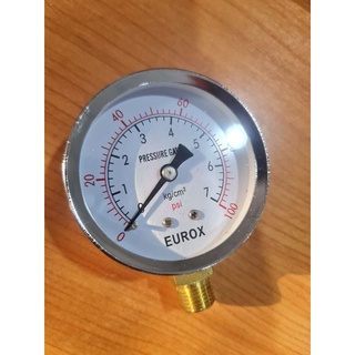 Pressure Gauge 0-7Bar ไม่มีน้ำมัน