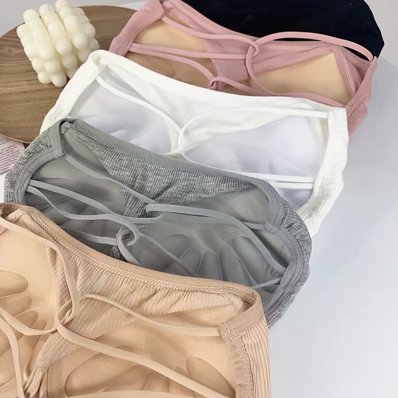 Bentoy(bratop1933)บราเกาะอกว้าวหลัง บราไร้สาย บราผ้าร่อง เกาะอก เกาะอกไร้สาย บราหน้าเต็ม เกาะอกมีฟองน้ำ - รูปที่ 3