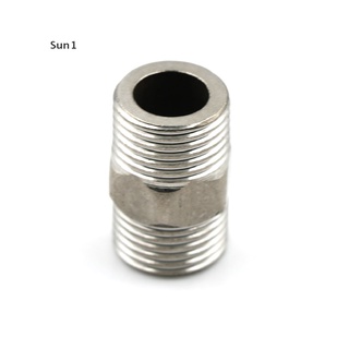 Sun1&gt; 1/2" Male x 1/2" Male Hex Nipple SS 304 Threaded Pipe Fitg NPT  well