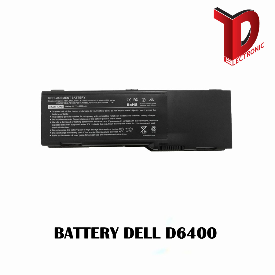 BATTERY DELL D6400 Inspiron 6400, 1501, E1501, E1505 /Latitude 131L /แบตเตอรี่โน๊ตบุ๊ค เดล เทียบ (OE