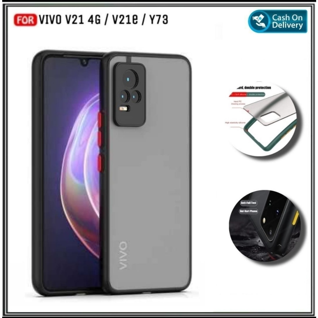 Riyanali_Shop Case Dove Vivo V12 4G / V21E / Y73 Luxury กันกระแทก Hybrid Transparent Premium Hardcas