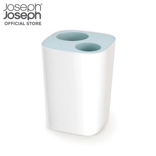 Joseph Joseph ถังขยะในห้องน้ำ 2 ช่อง รุ่น Split แยกประเภทขยะได้ ความจุ 8 ลิตร สีฟ้าขาว N70505