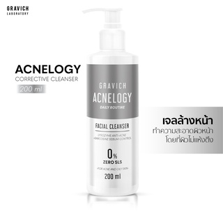 [ลดทันที 65 กรอกโค้ด NTRYSP3]Gravich Acnelogy Corrective Facial Cleanser 200 ml เจลล้างหน้าสำหรับผิวเป็นสิว