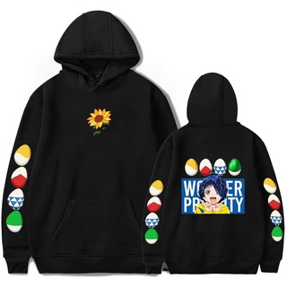 เสื้อกันหนาว มีฮู้ด ผ้าฝ้ายแท้ พิมพ์ลายตัวอักษร WONDER EGG PRIORITY Merch Young Peaple เหมาะกับของขวัญวันเกิด แฟชั่นฤดูใบไม้ร่วง และฤดูหนาว สําหรับผู้ชาย