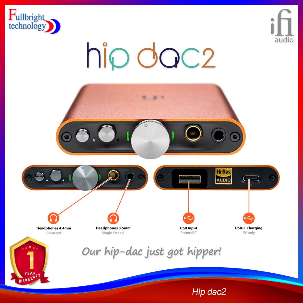 iFi Audio hip-dac2 / hip-dac1 Portable DAC-Amp ขนาดพกพา รับประกันศูนย์ไทย 1 ปี