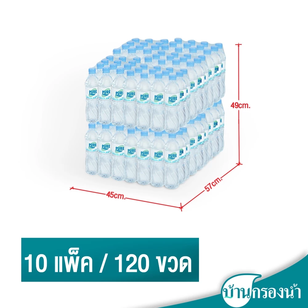 [ส่งฟรีกรุงเทพและปริมณฑล] Pure น้ำดื่ม เพียว ขนาด 600 ml. 1 แพ็ค 12 ขวด thumbnail 4