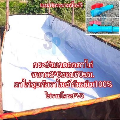 กระชังบกตอกตาไก่ ขนาด2*6ขอบสูง70ซม.-1ม. กันยูวี ตาไก่กันสนิม ไม่รวมโครง