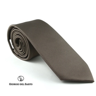 Giorgio Del Sarto Necktie Brown with Fabric Texture เนคไทสีน้ำตาลมีเท็กเจอร์