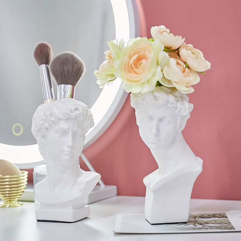 David Makeup Brush Storage Character Resin Statue Storage Artifact ...
