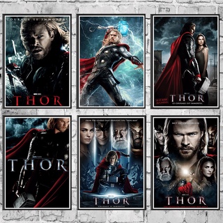 โปสเตอร์ภาพยนตร์คลาสสิก ลาย MarVel Thor สําหรับตกแต่งผนังบ้าน ห้องนั่งเล่น