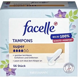 Facelle ผ้าอนามัยแบบสอด นำเข้าจากเยอรมันนี 10 ชิ้น/ถุง Tampons Soft