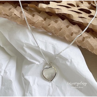 silvery.day x pearl shell necklace