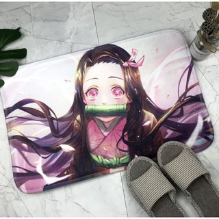 พรมเช็ดเท้าดาบพิฆาตอสูร❤ขนาด40×60cm.มีแผ่นรองกันลื่น💥นุ่มมาก/ซับน้ำได้ดีคะ🤘