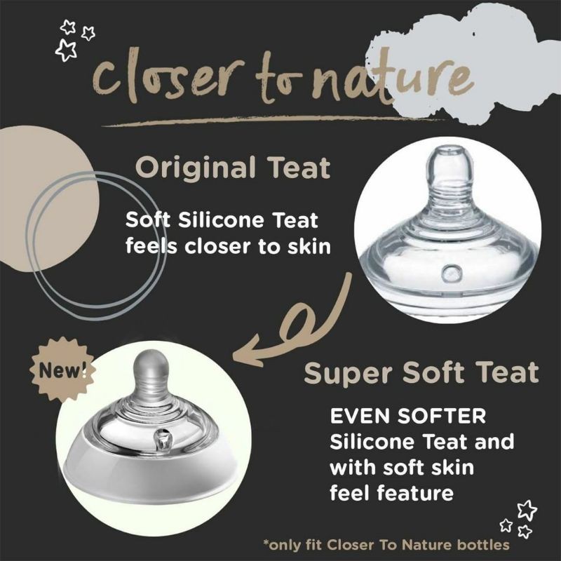 ขวดนมแพ็กเกจใหม่! Super Soft Teat tommee tippee ขนาด 5 ออนซ์ แพ็ค 2 ขวด ของแท้มาใหม่ล่าสุดเลยของแท้💯 - รูปที่ 4
