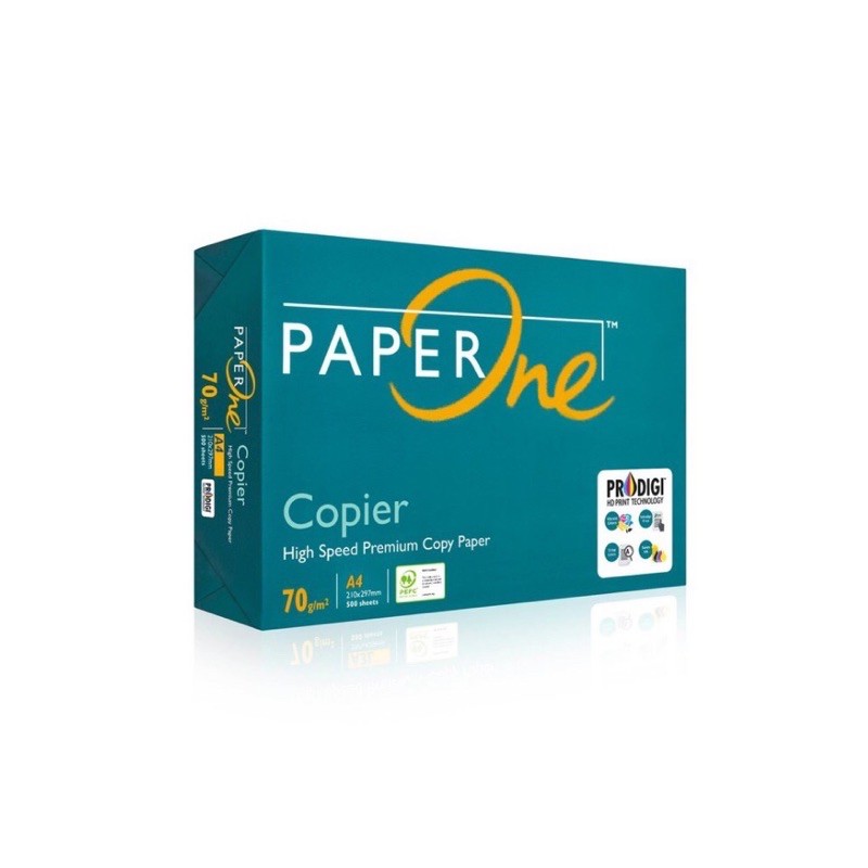 PAPER ONE A4 70แกรม 500แผ่นกระดาษถ่ายเอกสาร