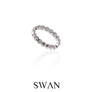 SWAN - Dot Ring แหวนเงินแท้ แหวนฝังรอบ ฝังเพชรคิวบิกเซอร์โคเนีย cubic zirconia