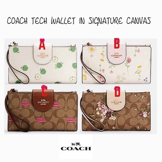 💕CO ACH TECH WALLET IN SIGNATURE CANVAS