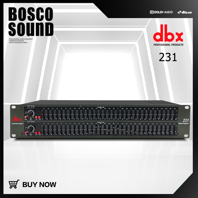 DBX 231 231sub อีคิวปรับเสียง ด้วยเอาต์พุตซับวูฟเฟอร์ eq ปรับแต่งเสียง อีคิว dbx แท้ มีตัวกรองความถี