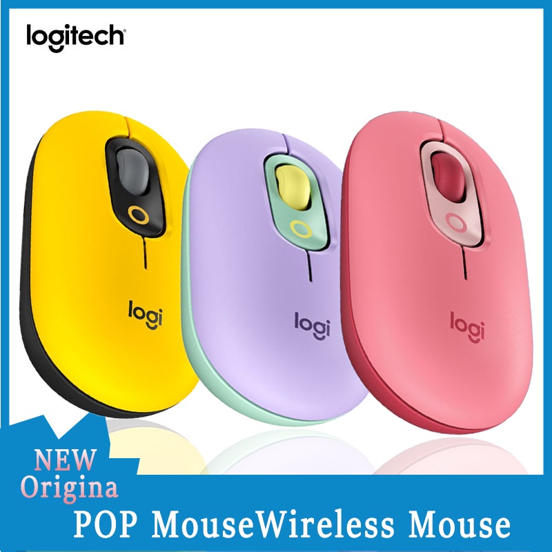 Logitech Wireless Mouse POP Gaming Mouse เซ็นเซอร์ DPI ออกแบบมาสําหรับเล่นเกม