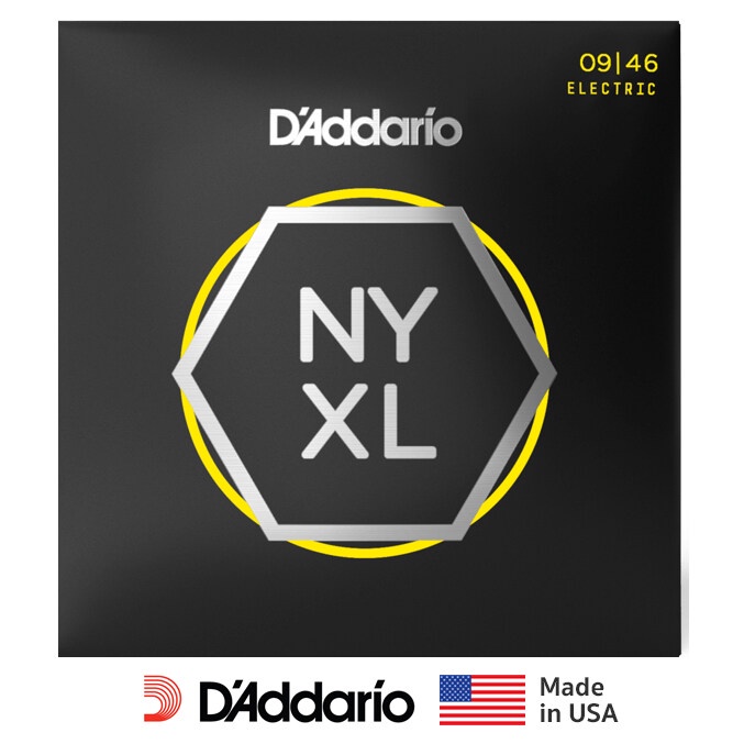 D'Addario® สายกีตาร์ไฟฟ้า เบอร์ 9 Hybird แบบนิกเกิล รุ่น NYXL0946 (Super Light Top/Regular Bottom 09-46) **Made in US**