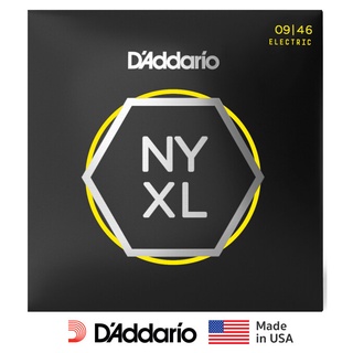 DAddario® สายกีตาร์ไฟฟ้า เบอร์ 9 Hybird แบบนิกเกิล รุ่น NYXL0946 (Super Light Top/Regular Bottom 09-46) **Made in US**