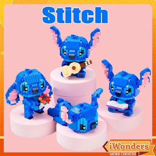 บล็อกตัวต่อนาโน รูปดอกไม้ Stitch MOC Daji LinaBell DIY ของเล่นสําหรับเด็ก