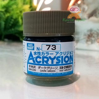 สีสูตรน้ำ Acrysion N73 DARK GREEN - Raf Aircraft (Semi Gloss) 10ml