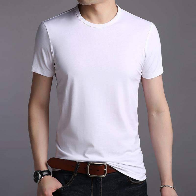 พร้อมส่ง  เสื้อผ้าแฟชั่นผู้ชาย เสื้อแขนสั้นคอกลม สีพื้น ราคาถูก（TSH-015) - รูปที่ 5