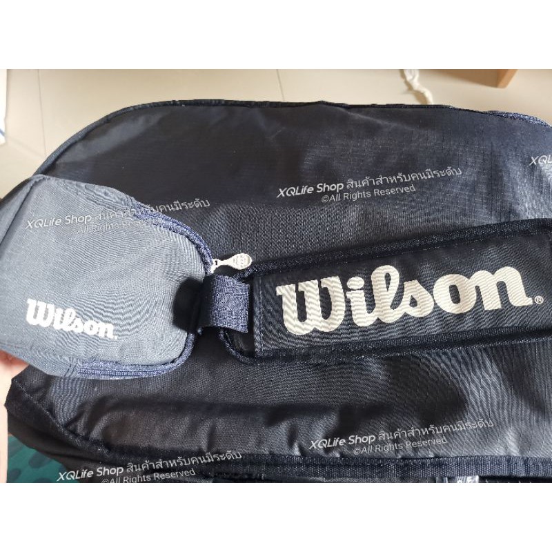 กระเป๋า ไม้เทนนิส ไม้แบด Wilsonของแท้ Limited Editionกระเป๋านี่ทำมาจากผ้าร่มมีคุณสมบัติกันน้ำได้ แต่ไม่ควรเอาไปตากฝน นะ