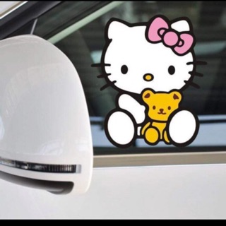 Hello Kitty สติกเกอร์ติดรถ  SIZE  11*9cm