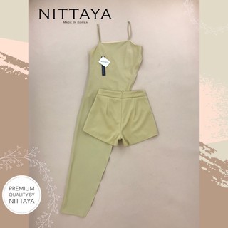 ป้าย Nittaya  setสายเดี่ยวชายเฉียง สีเหลือง