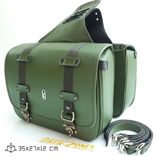 กระเป๋าข้างสำหรับมอเตอร์ไซด์ Saddle bag (SB07-Army)