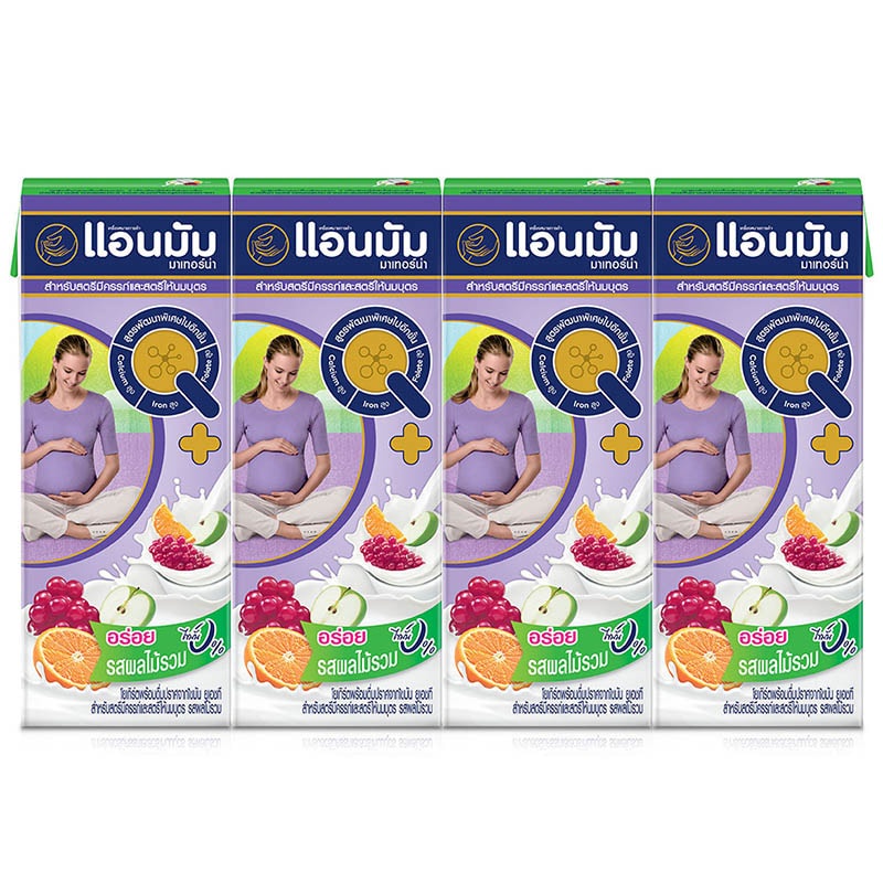 [ Free Delivery ]Anmum Drinking Yoghurt UHT Milk Mix Fruit 180ml. Pack