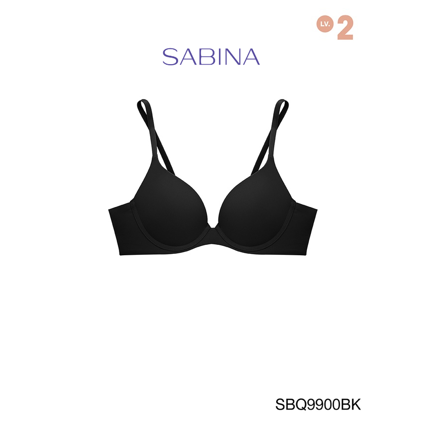 Sabina ซาบีน่า เสื้อชั้นใน ฟองดี รุ่น TWENTY FIVE (มีโครง) รหัส SBQ9900BK สีดำ