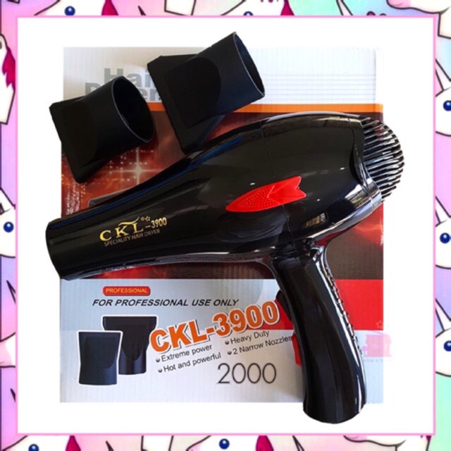 *พร้อมส่ง/ถูกสุด* ไดร์เป่าผมรุ่น 3900 แท้💯% ใช้ดีสุดๆ 2000w ปรับระดับความร้อน-แรงลม ไดร์ที่ร้านเสริมสวยใช้