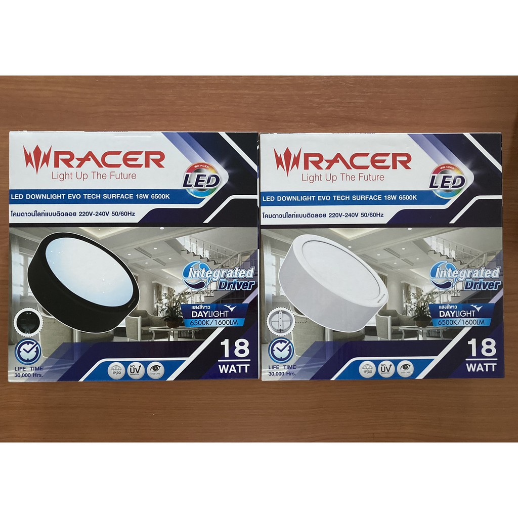 RACER EVO TECH SURFACE โคมไฟดาวน์ไลท์ LED 18วัตต์ สีขาว