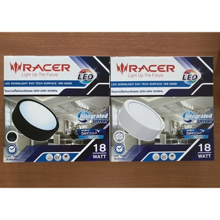 RACER โคมไฟดาวน์ไลท์แบบติดลอย LED รุ่น EVO TECH SURFACE 18วัตต์ (แสงสีขาว)