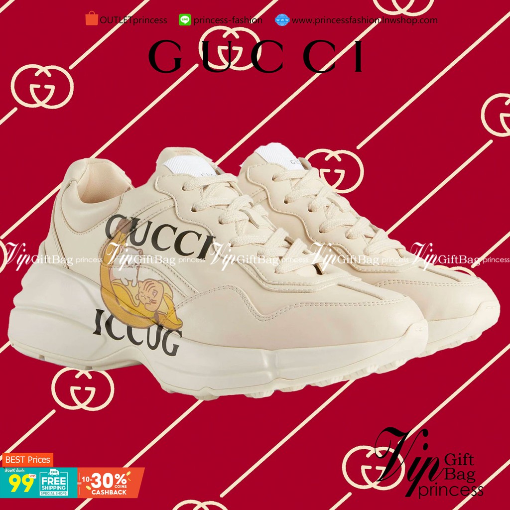 พร้อมส่งในไทย GUCCI Bananya Rhyton sneaker