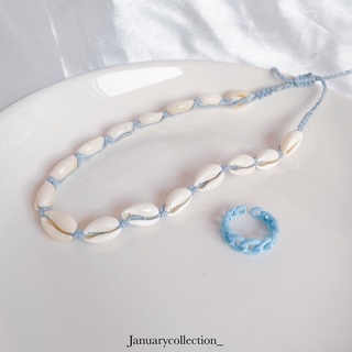 Sky seashell choker ☁️🌊 สร้อยหอย