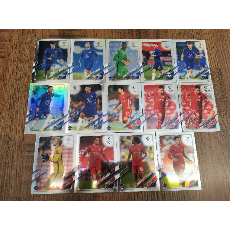 การ์ดทีมลิเวอร์พูลและเชลซี Topps Chrome UCL 2020/21