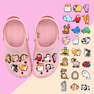 Crocs Pin Jibbitz การ์ตูนสัตว์ แพนด้า หนูแฮมสเตอร์ กระต่าย 1 ชิ้น น่ารัก จี้รองเท้า DIY ที่ถอดออกได้ ตกแต่ง รองเท้าแตะ อุปกรณ์เสริม รองเท้า หัวเข็มขัด ของขวัญเด็ก