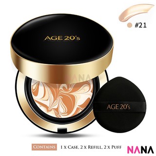 Age 20  S เอสเซ้นท์ Spf 50 + Pa + + + ( Intense Cover - สีดํา ) - 13 # 21 / 23   รองพื้นแบบตลับป้องกันแสงแดด