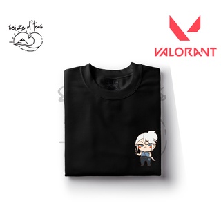 SDT ยึด D Tees - Valorant Jett ถือมีด Chibi เสื้อที่กําหนดเองเสื้อยืด Unisex =?i