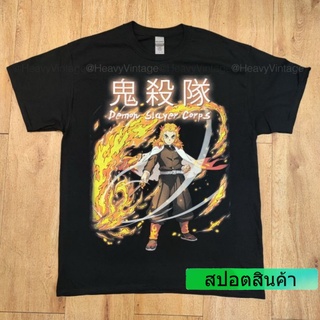 เสื้อยืดผ้าฝ้าย(เรนโงคุ เคียวจูโร่) DEMON SLAYER MOVIE ANIME BOOTLEG DTG (DIGITAL TO GARMENT) GILDAN ULTRA สกรีนดิจิตอล