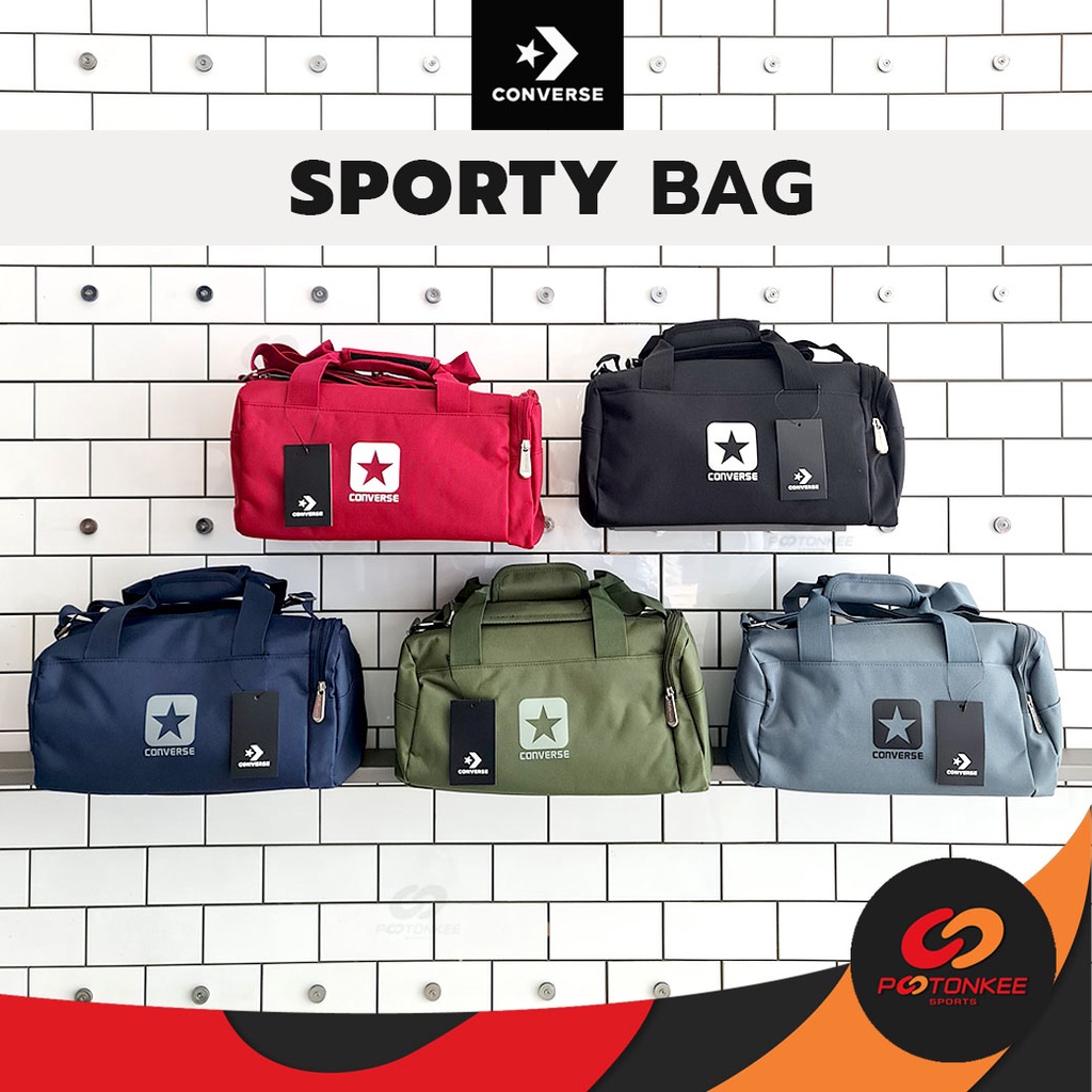CONVERSE SPORTY BAG *ลิขสิทธิ์แท้* กระเป๋าสะพาย กระเป๋าคอนเวิร์ส กระเป๋านักเรียน (4สี)