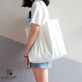 Canvas Bag ( White : L ) by Lazysuff