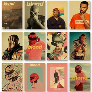 โปสเตอร์ พิมพ์ลาย Frank Ocean สไตล์เรโทร สําหรับตกแต่งบ้าน