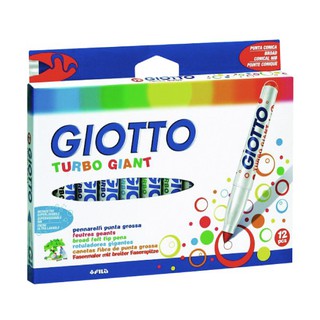 GIOTTO Turbo Giant 12 Colours (ปากกาเมจิกหัวทรงกรวย)