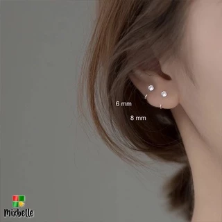 [พร้อมส่ง] ต่างหูห่วง แบบเกี่ยว จิวหู จมูก ขนาดเล็ก สไตน์มินิมอล [รหัส PC]